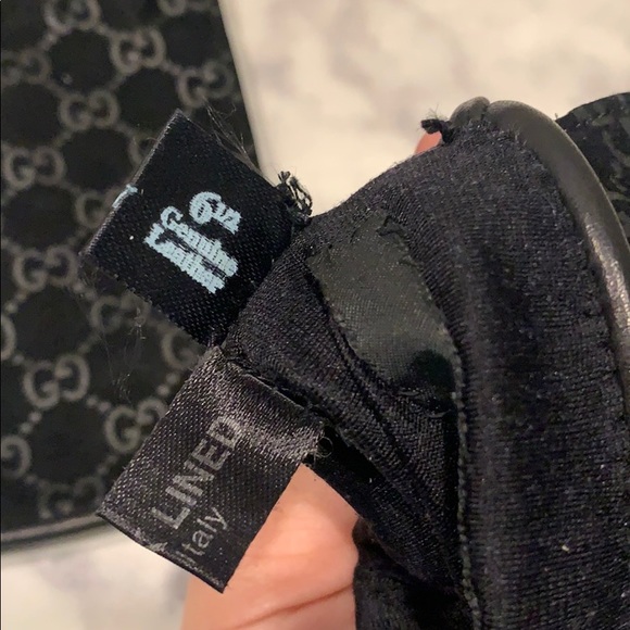 Gucci Monogram Leather & Silk Gloves 6 1/2 - Picture 9 of 10